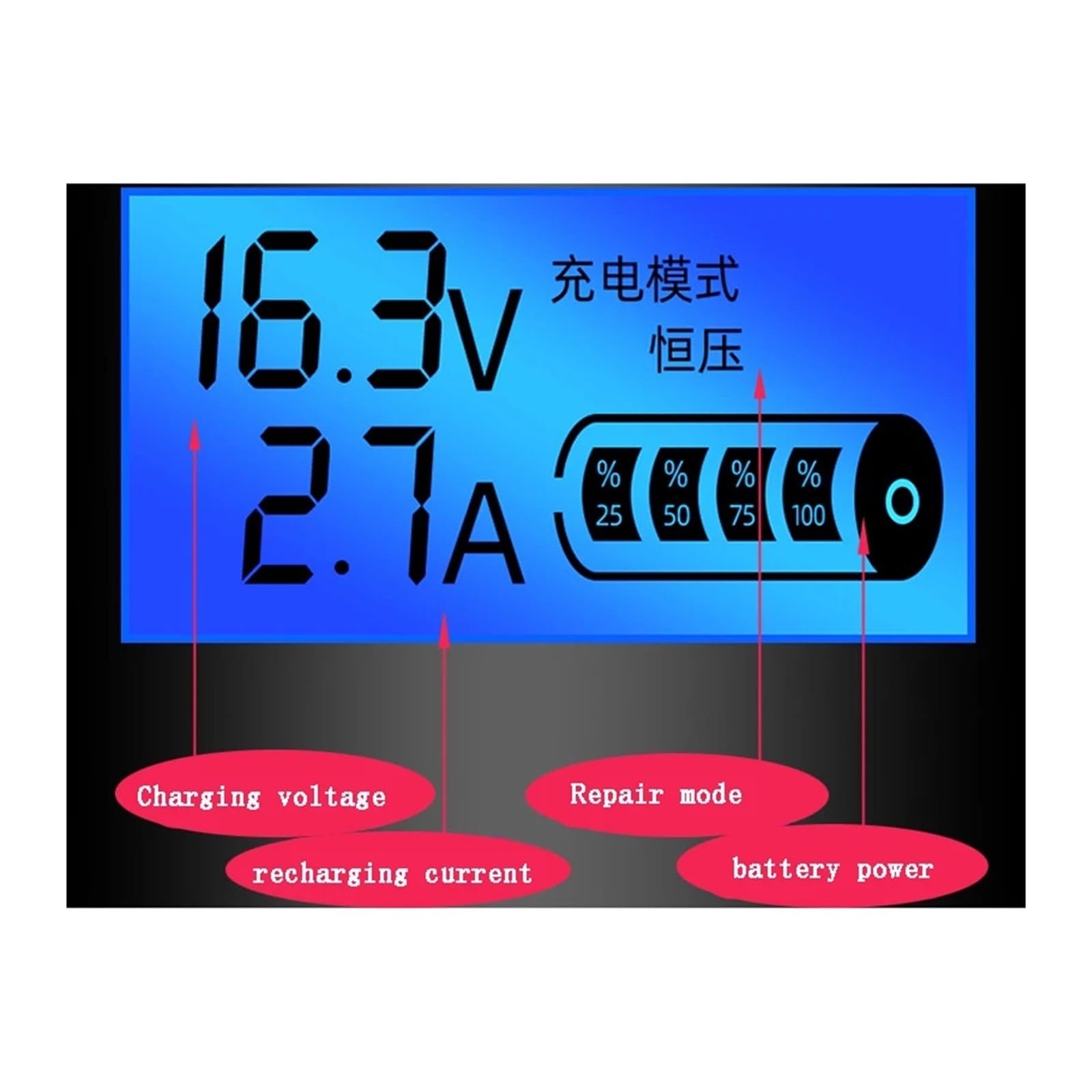 12V 24V Uniwersalny akumulator samochodowy Charr, Smart Pure Copper Pulse Repair Automatyczny do użytku DIY