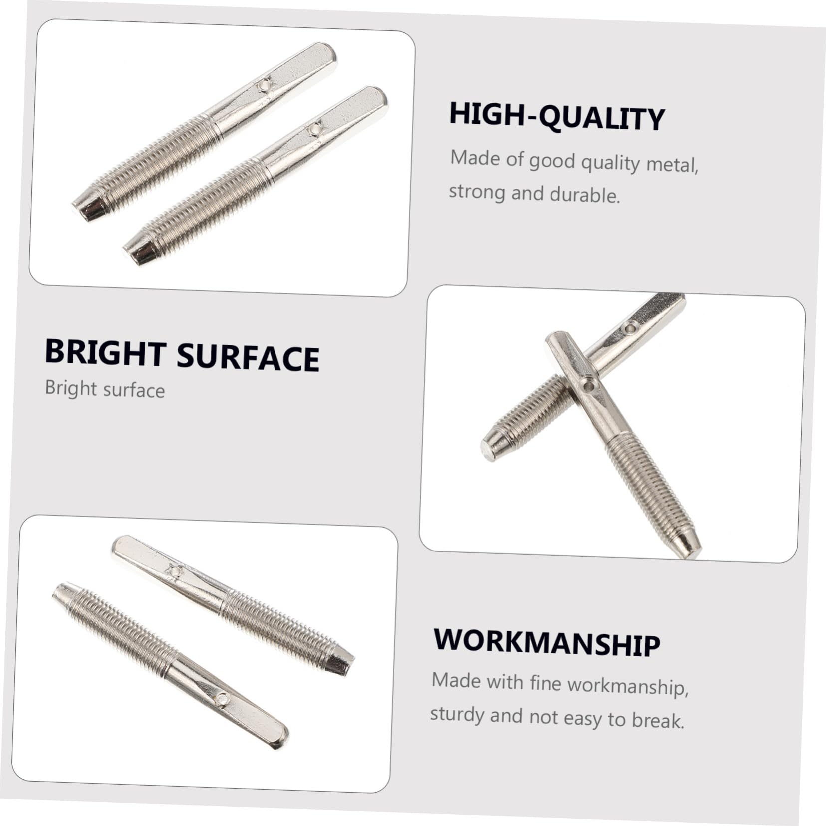 ibasenice 2sets Harp Pin for Harp Silver Replacement Tuning Peg Metal Pin 7pcs*2