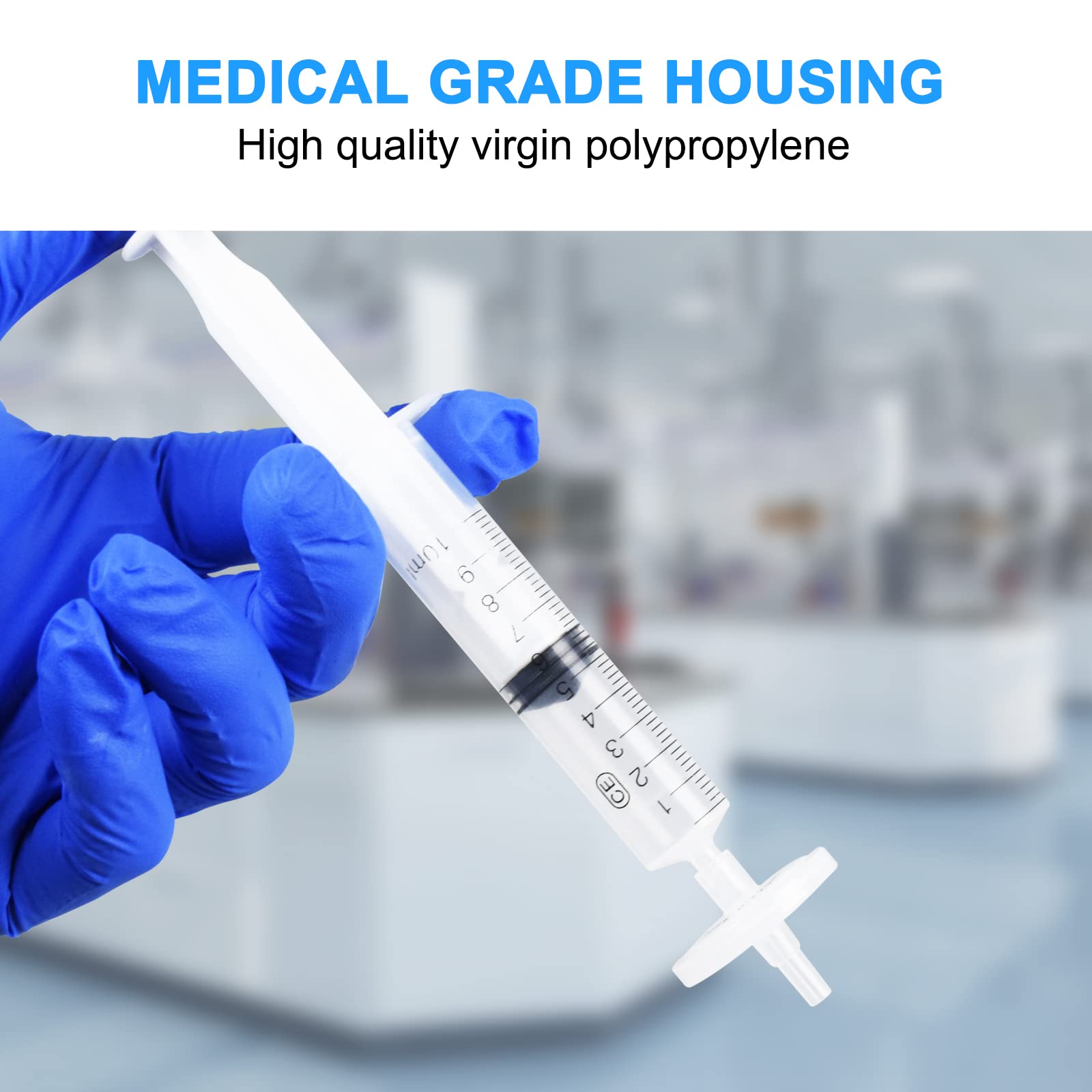 PTFE Syringe Filter 25mm 0.45μm, Hydrophobic, 100Pcs — Amazon image 6