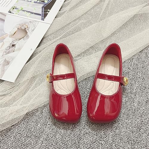 Toddler Girl Dress Shoes Mary Jane Flat with Hook and Loop Straps Girls' Shoes for School, Girls Mary Jane Cute Sandals3