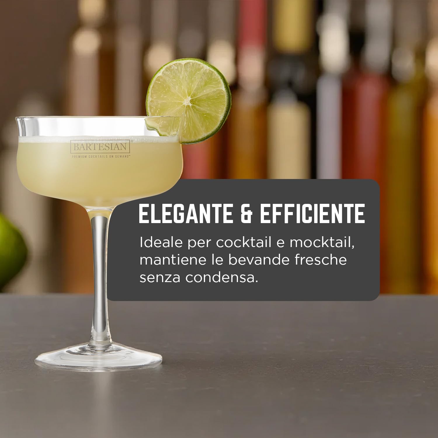 Bartesian Bicchiere Coupe – Bicchieri per Cocktail & Mocktail, Bicchieri da Bar per Cocktail Classici senza Ghiaccio, Bicchiere per Martini, Manhattan, Cosmopolitan, Daiquiri, 207 ml, Set da 2