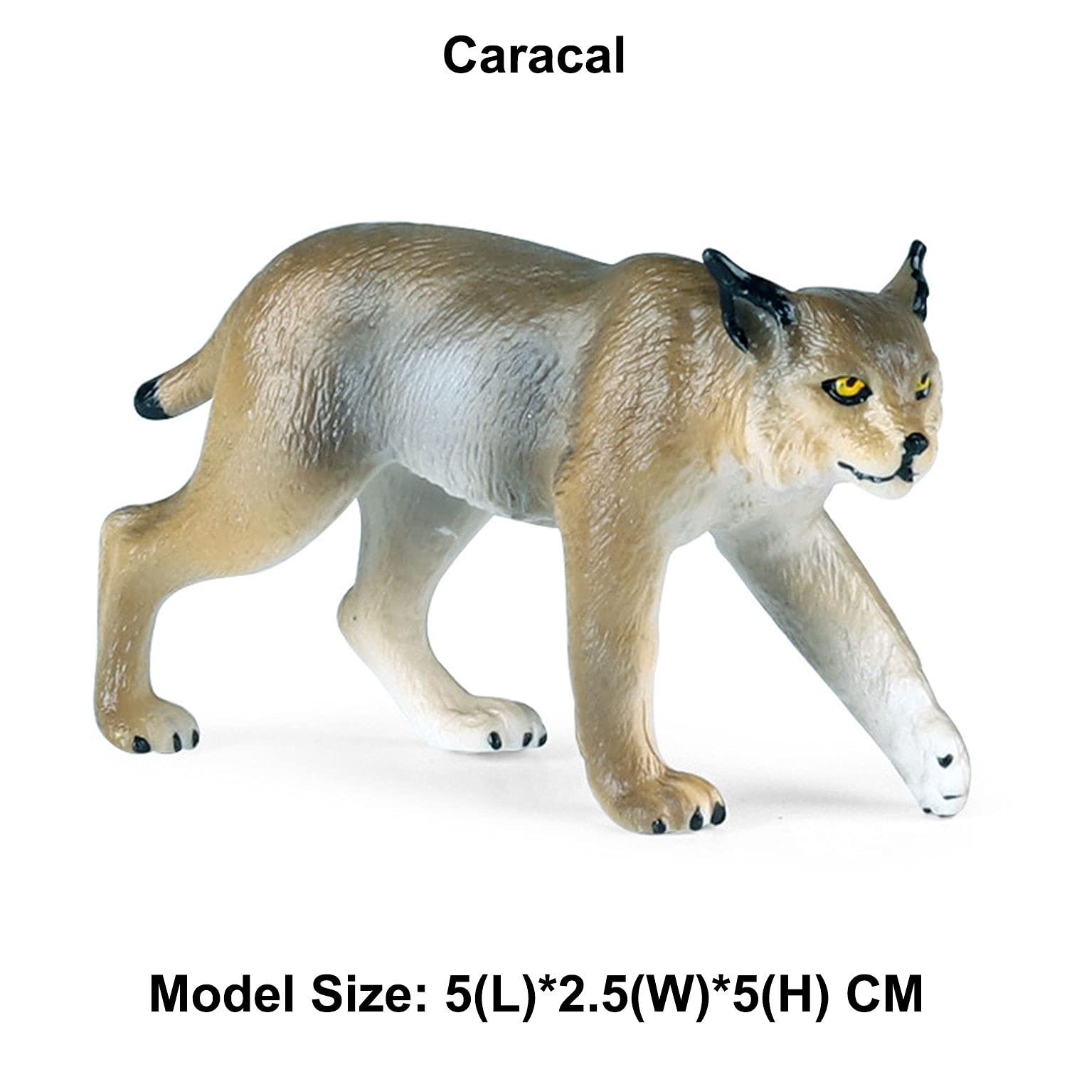 Amazon.com: JOKFEICE Animal Figures Plastic Caracal Animals Action