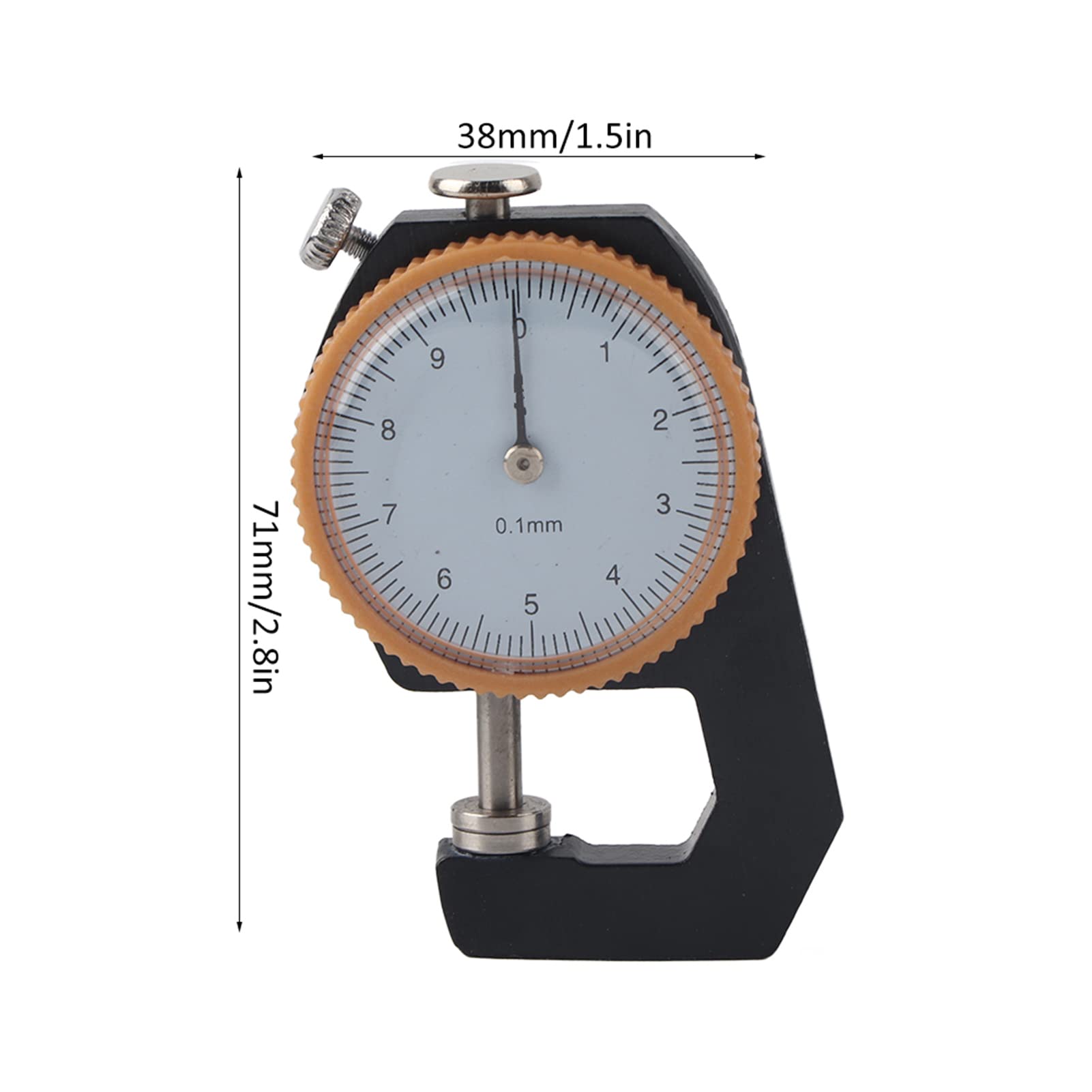 Thickness Gauge 0.1mm, Thickness Meter Precise Flat Head Thickness Tester Thickness Measuring Tool 0 to 10mm
