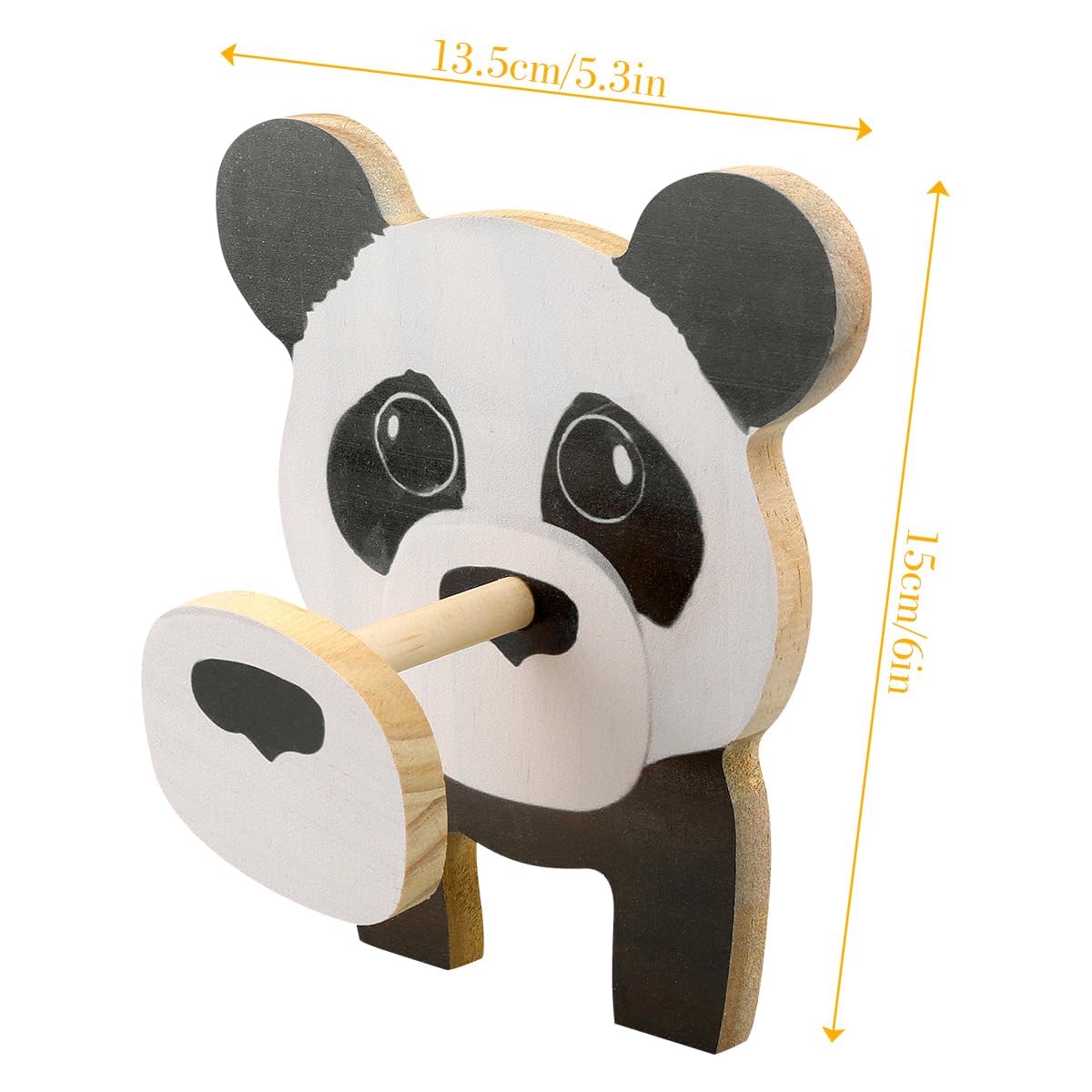 GLADFRESIT Wood Glasses Holder Wooden Panda Spectacle Frames Eyeglass Holder Display Stand Glasses Stand Storage Accessories Suitable for Bedroom Living Room Office Desk Decoration - Image 2