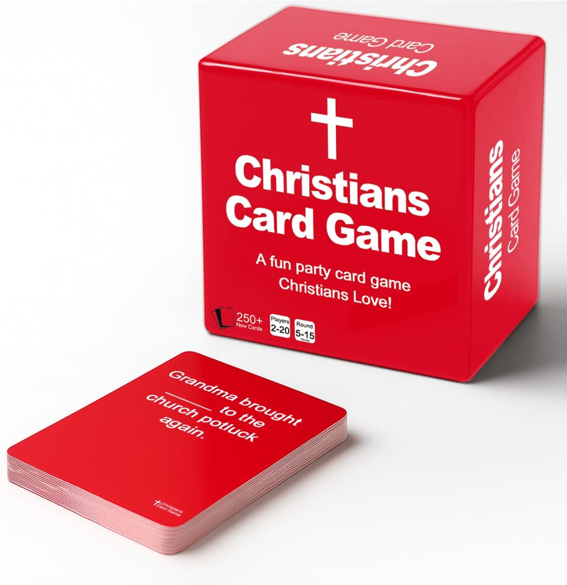 Christians Card Game – Hilarious, Clean Party Game for Adults & Teens | 250+ Cards | Perfect for Youth Groups, Bible Study, Family Game Night & Church Retreats | 2–20 Players, Easy to Learn