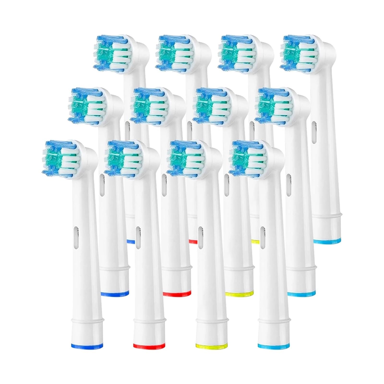 Testine di ricambio for spazzolini elettrici, compatibili con OB, testine for spazzolini elettrici professionali 1000 1500 3000 6000 7000 7500 8000(White-12 Pcs)