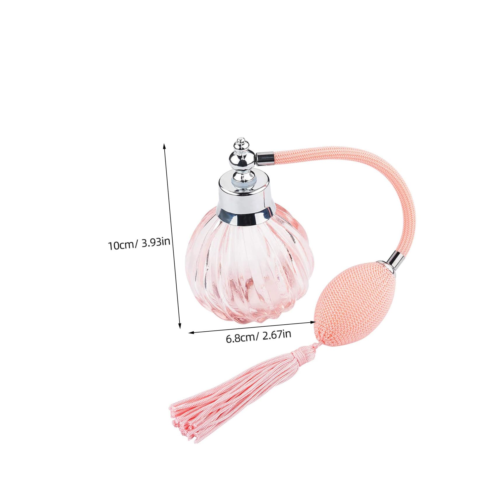 Botella Rosa Pulverizadora de Vidrio Perfume en 90ml Cómodo Atomizador y Fácil de Limpiar para Fragancias y Aceites Esenciales