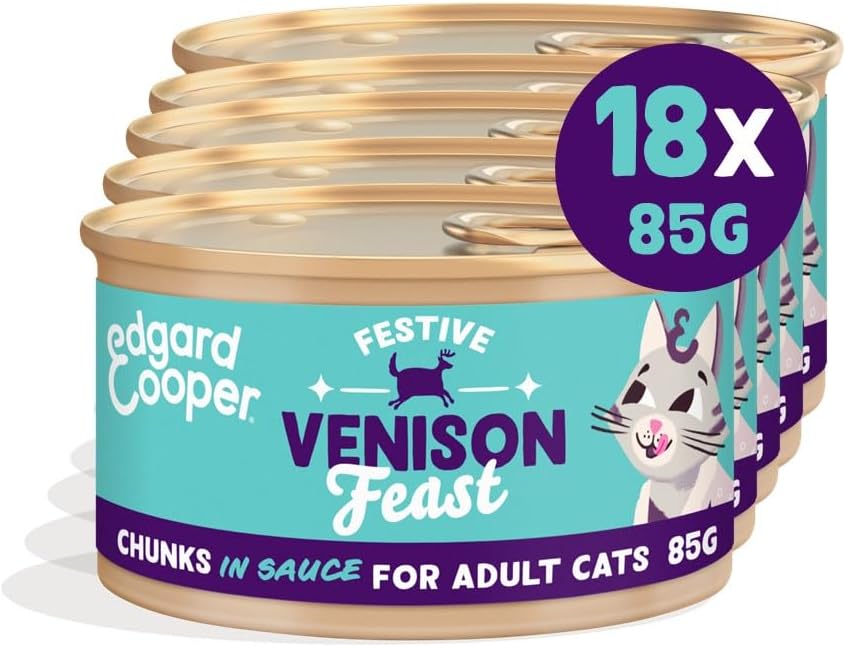 Edgard & Cooper Cat Food Festive Feast Cat Wet Food Chunks for Cats