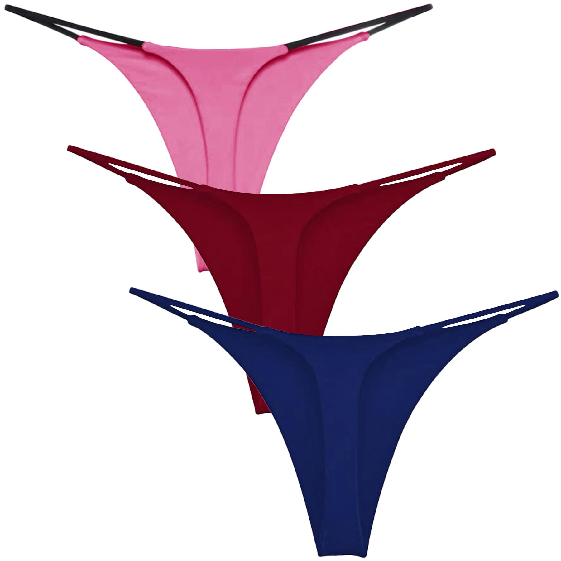 Dress CiciG String Underwear for Women Seamless Cotton G String Panties Pack Of 3 (3 Pack)