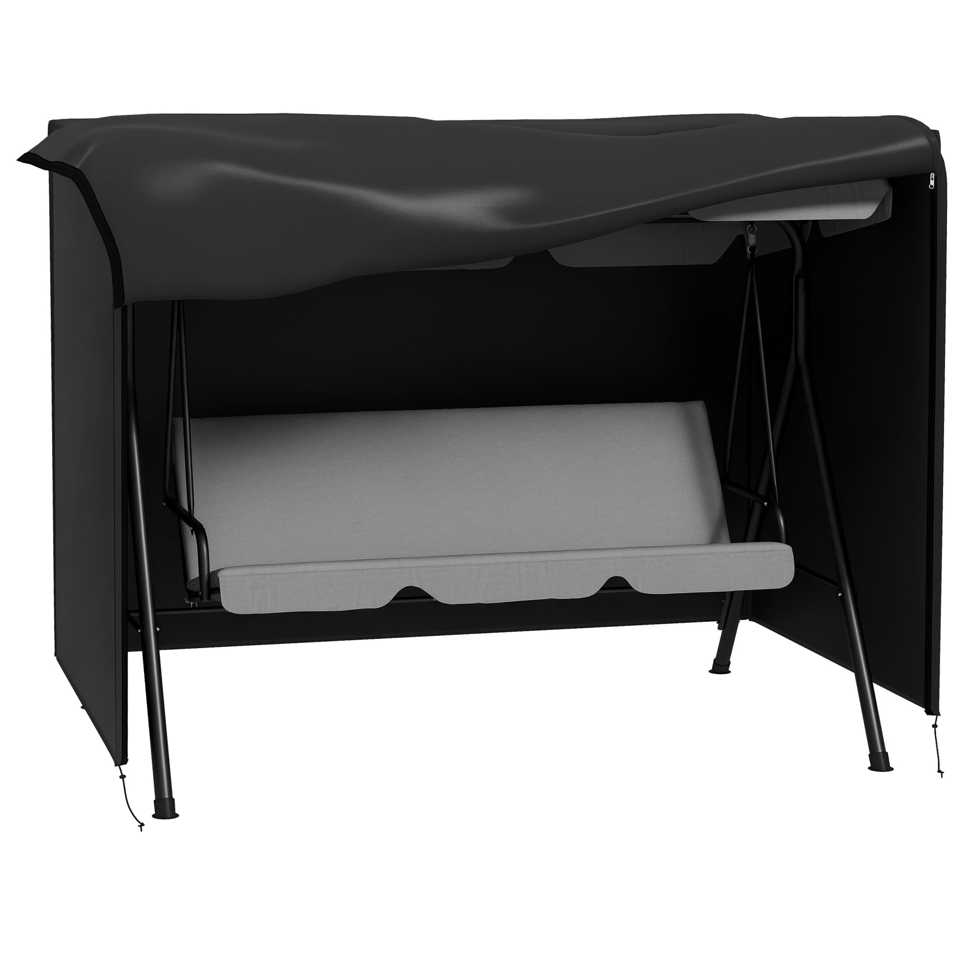 Outsunny Unisex Black Garden Furniture Protector Patio Swing Chair Cover