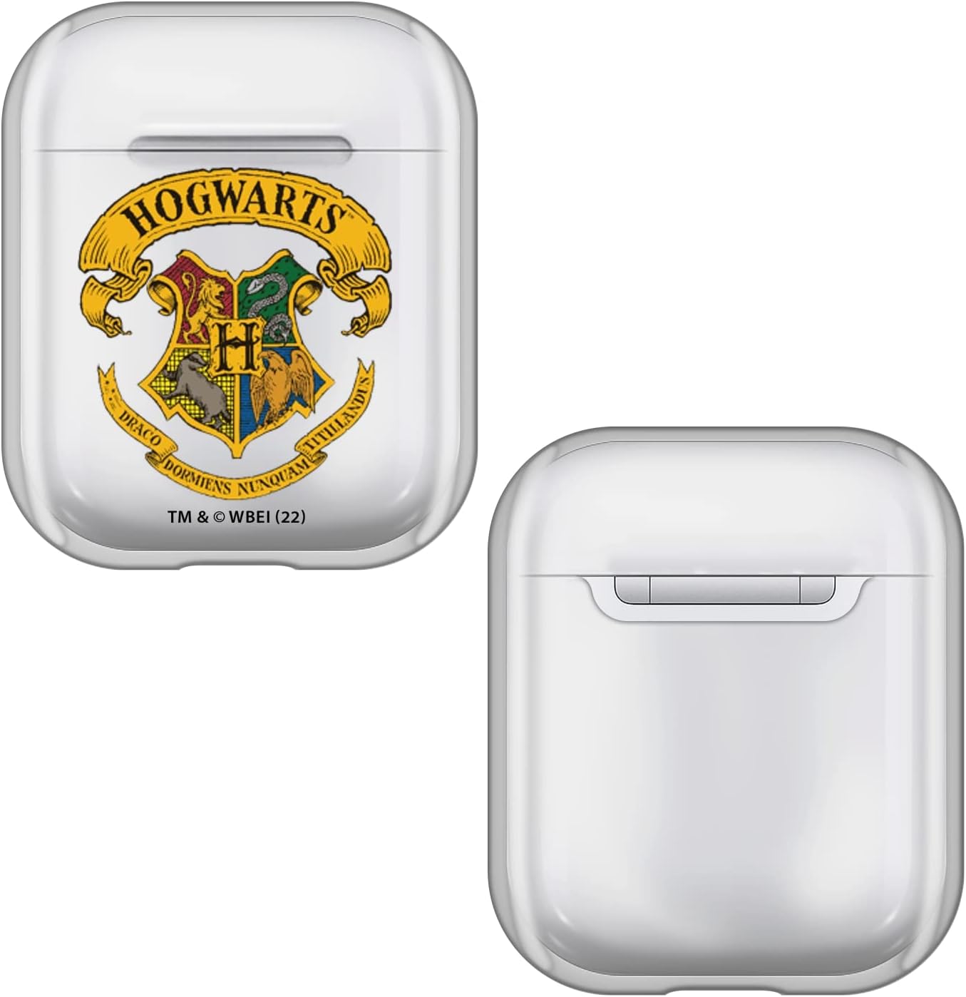 Head Case Designs Officially Licensed Harry Potter Gryffindor Crests and Shields Clear Hard Crystal Cover Compatible with Apple AirPods 1 1st Gen / 2 2nd Gen Charging Case