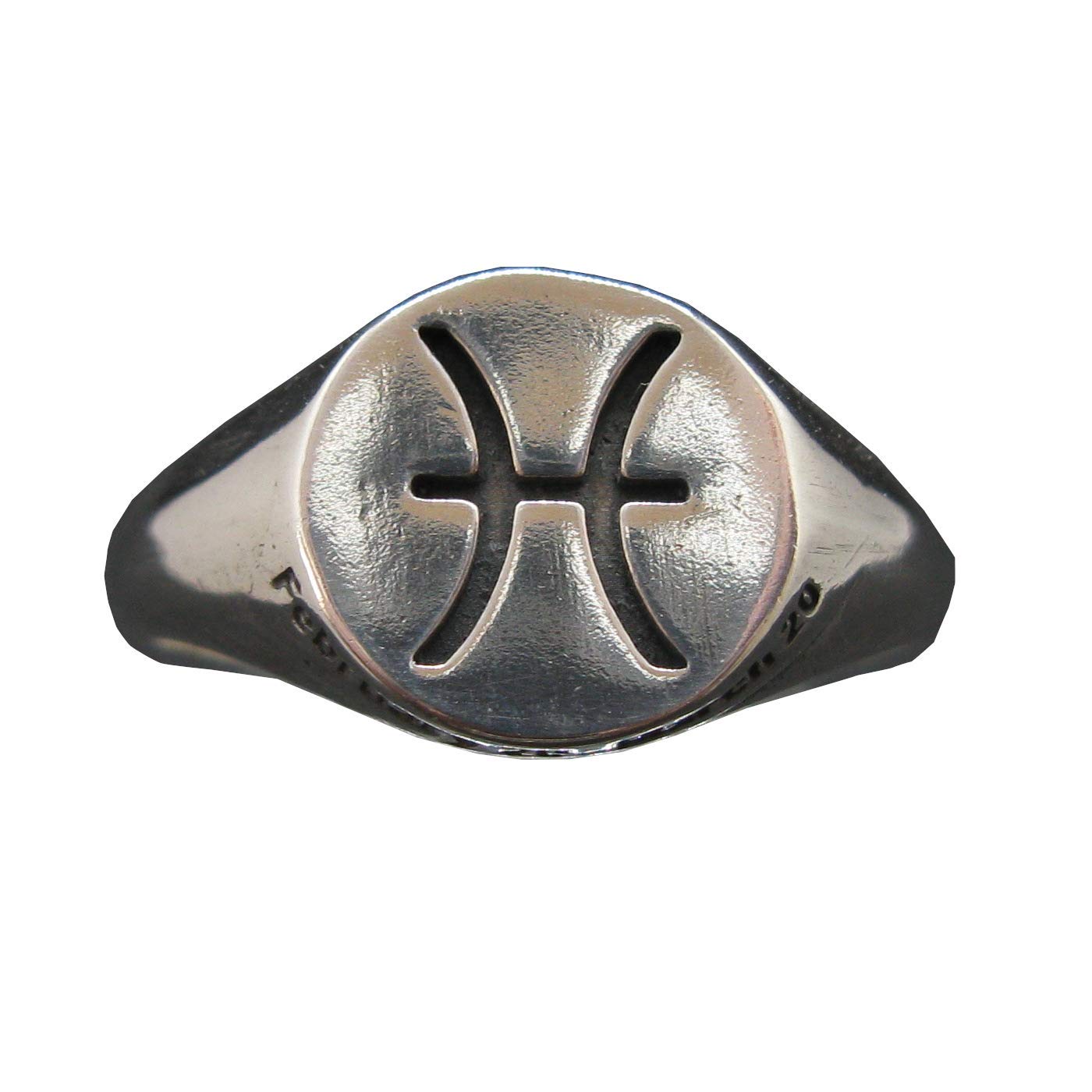 Bague en Argent Massif Poinçonner 925 Signe du Zodiaque Poissons R002128