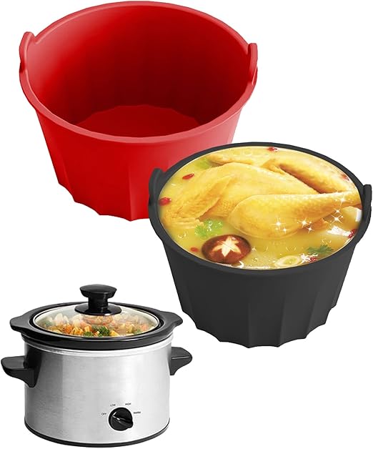 Slow Cooker Liner,2pcs FoodGrade Silicone Slow Cooker