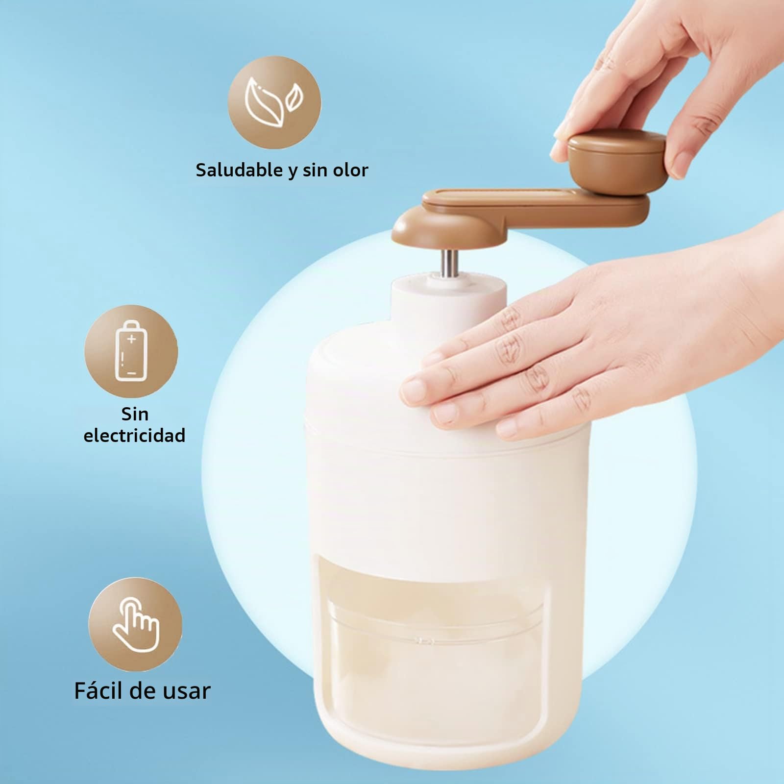 Trituradora de hielo manual Rotary - Cócteles Slush Machine Ice Cube Crusher - con bandejas de cubitos de hielo - para bar, cocina, accesorios para bebidas heladas (SYPBJ-001)