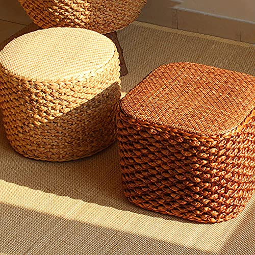 Chaussure tabouret rond rotin CHEWYNP pour ranger l'entrée