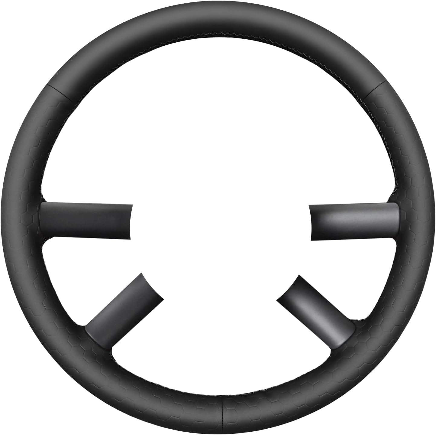 MEWANT Steering Wheel Cover for Jeep Wrangler (JK) 2007-2010 Hand-Stitched Leather Steering Wheel Wrap