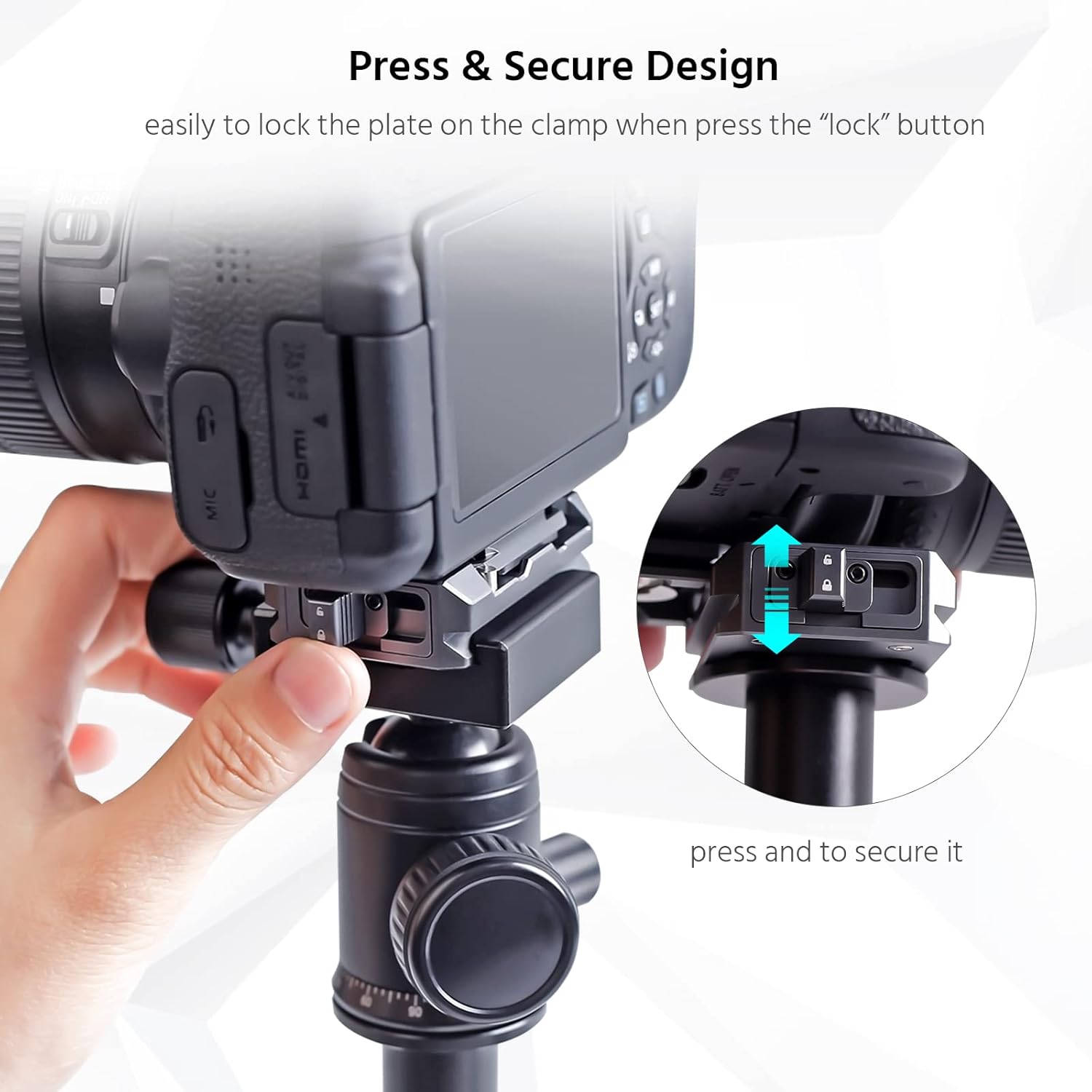Buy MOSHUSO QR20 Rapid Switch Quick Release Plate Setup w 1/4 to 3/8 Screw Thread, DSLR QR Clamp