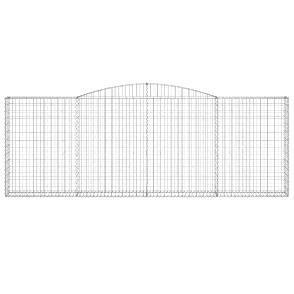 vidaXL Cesti Gabbioni ad Arco 2 pz 400x30x140/160 cm Ferro Zincato