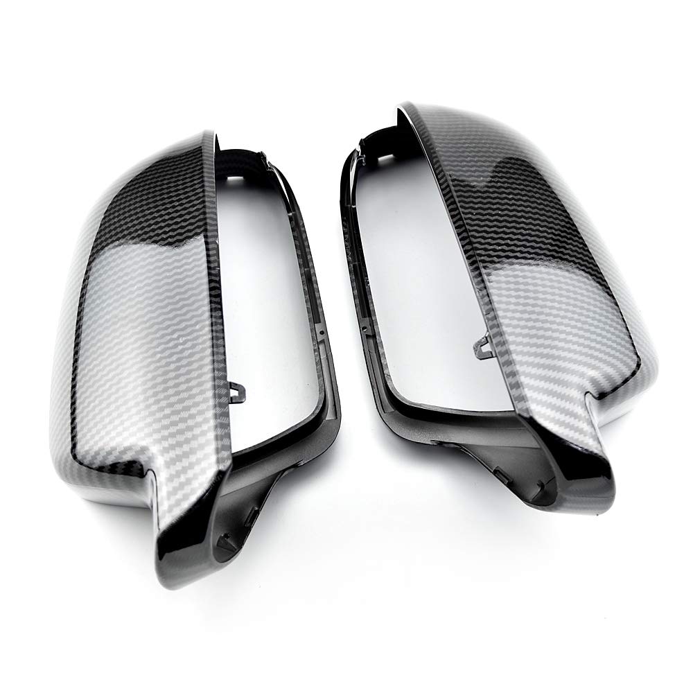 1 paio di alloggiamenti per specchietti retrovisori esterni Cappucci di copertura per specchietti retrovisori compatibili con Au-di A4 B8.5 2011-2016-Modello in fibra di carbonio