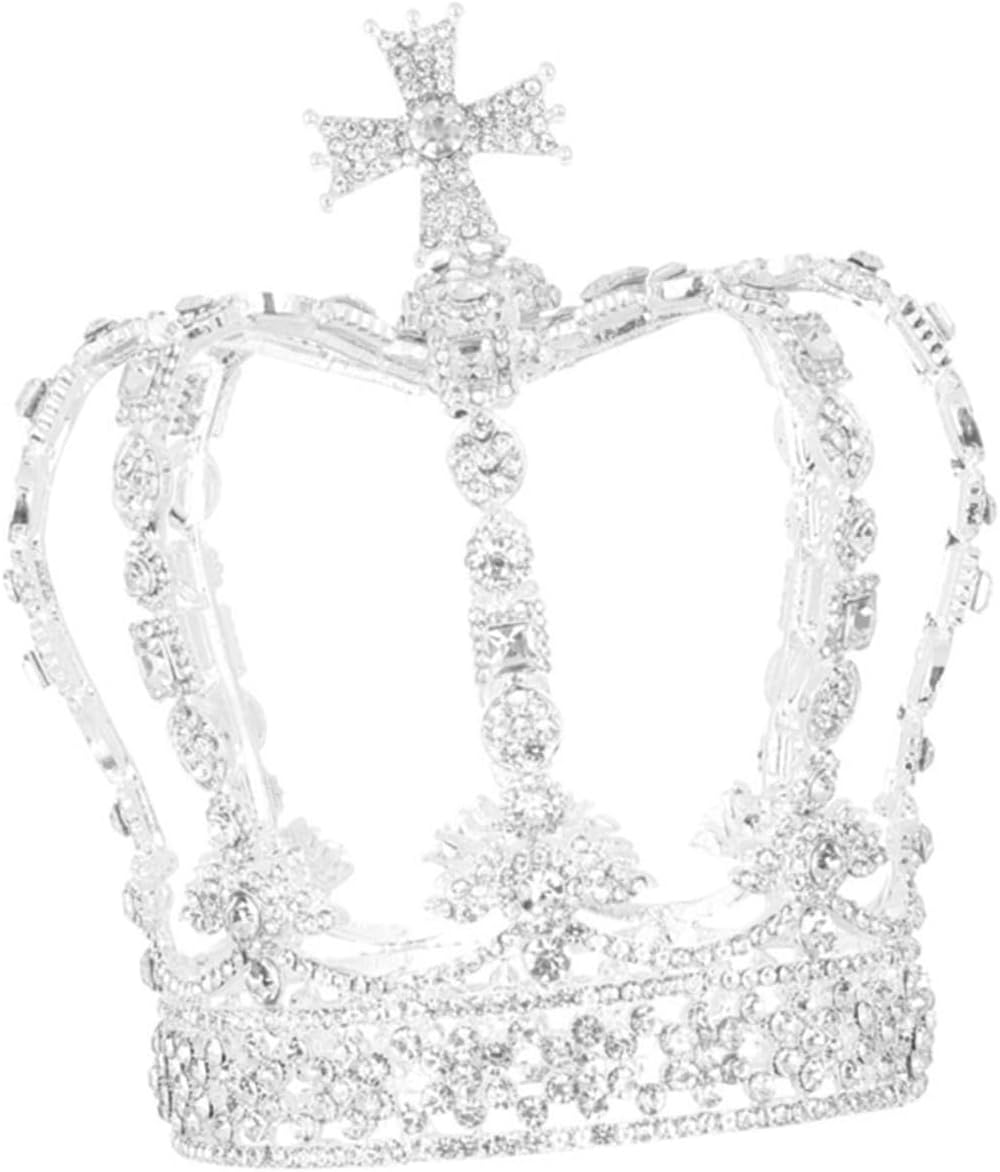 Outanaya Rhinestone Bride Crown Tiara Headpiece Sparkling Wedding Headwear for Women Bridal Hair Accessory with Design