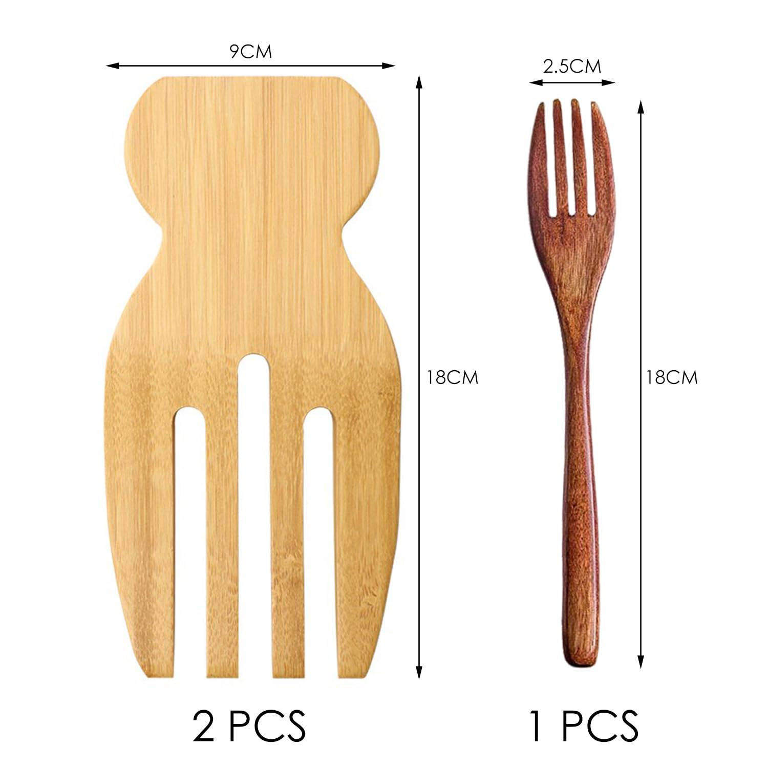 KitchenAid Set Di Posate Per Insalata Di Betulla, Pinze Per Insalata Forchetta E Cucchiaio Ideale Per Saltare Insalate E Servire Cene 30 Cm 64968112