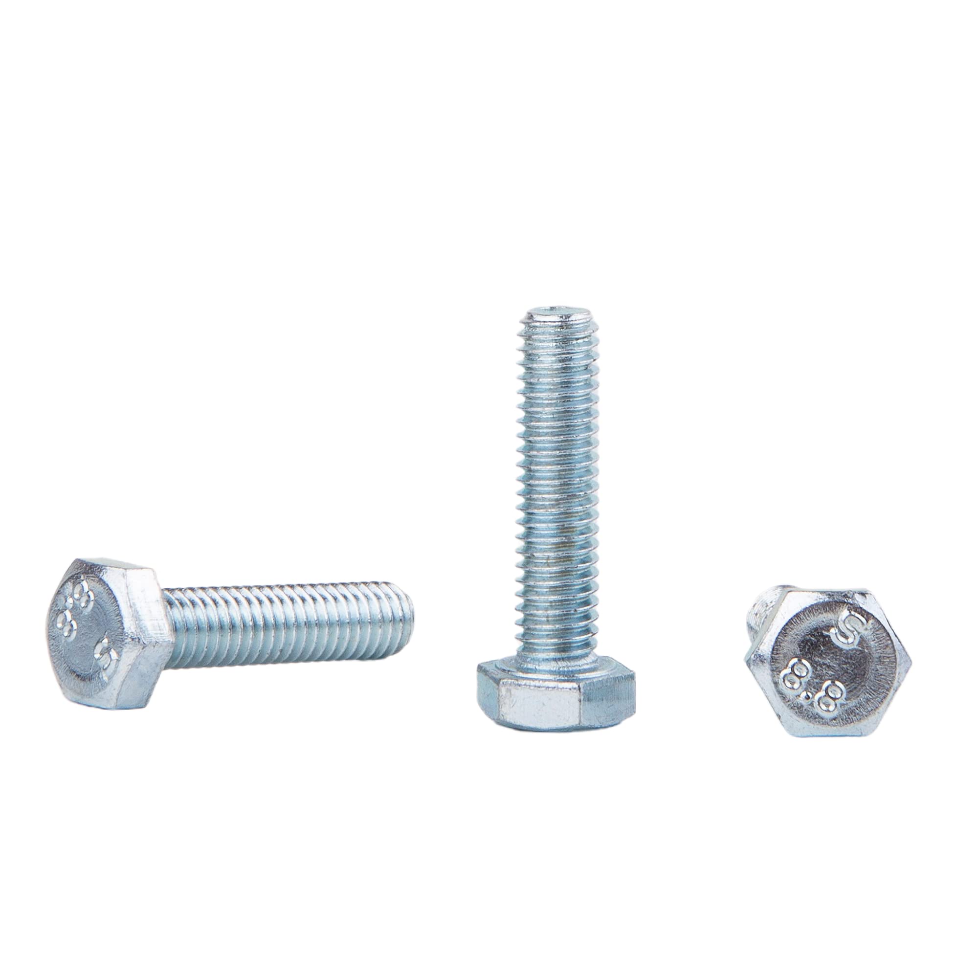 (100 sztuk) DIN 933 śruby sześciokątne ze stali ocynkowanej M6 x 25 mm 8,8 klasy, śruby sześciokątne, w pełni gwintowane, łba sześciokątna, śruba do kranu (100, M6 x 25 mm)