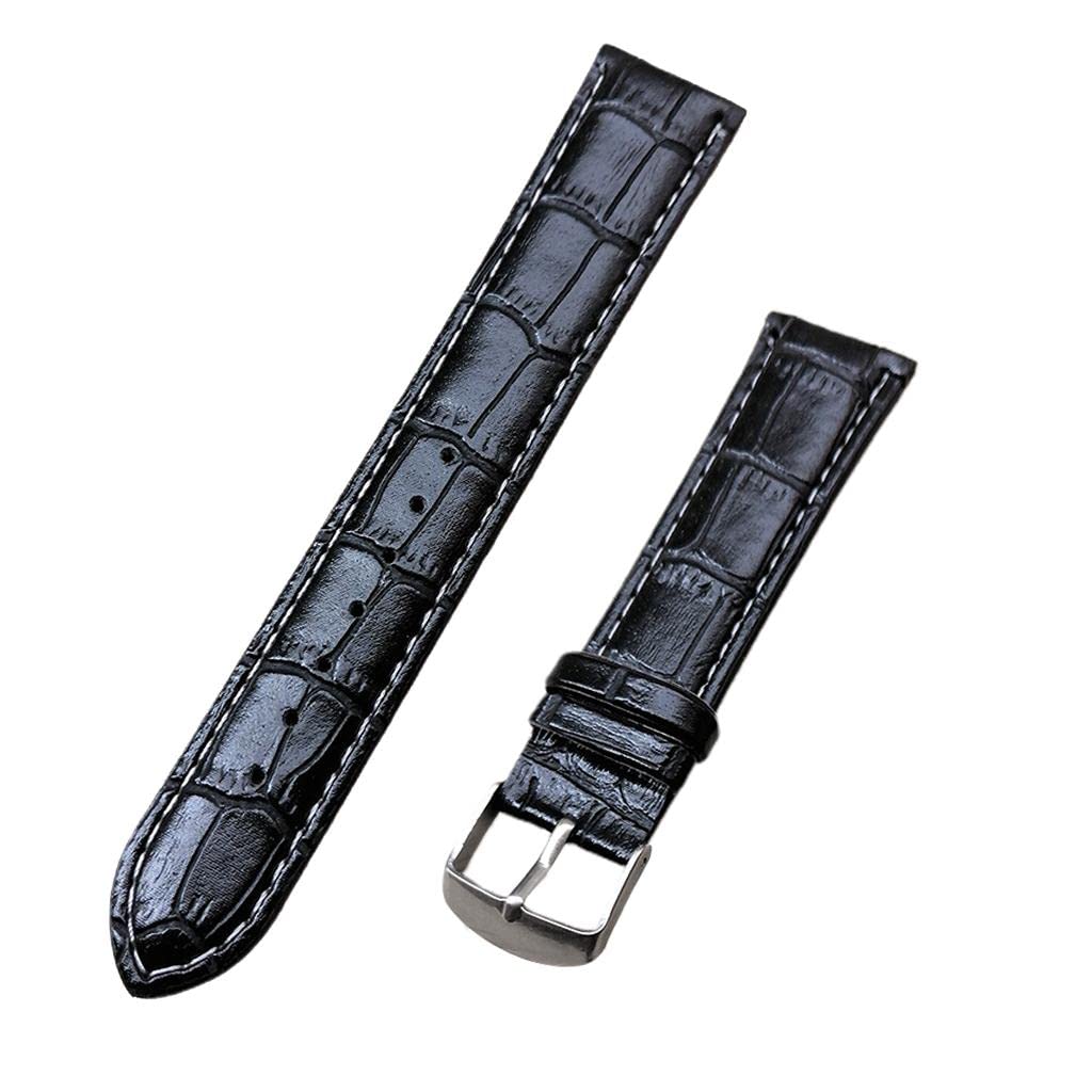 LOOM TREE Alligator Grain Embossed Pattern Leather Watch Band Strap 16mm Black (B09ZTZ6HSG) Amazon Price History, Amazon Price Tracker