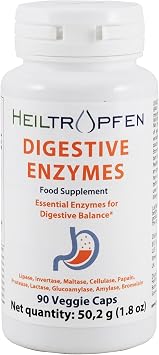 Digestive Enzymes | 90 Veggie Capsules | Food Supplement | Heiltropfen