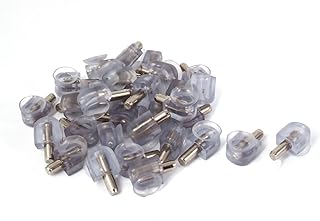 Aexit 24mm x Fall Protection 13mm x 9mm Glass Shelf Plastic Suction Cup Fixing Support Brackets Safety Clips 30 Pcs