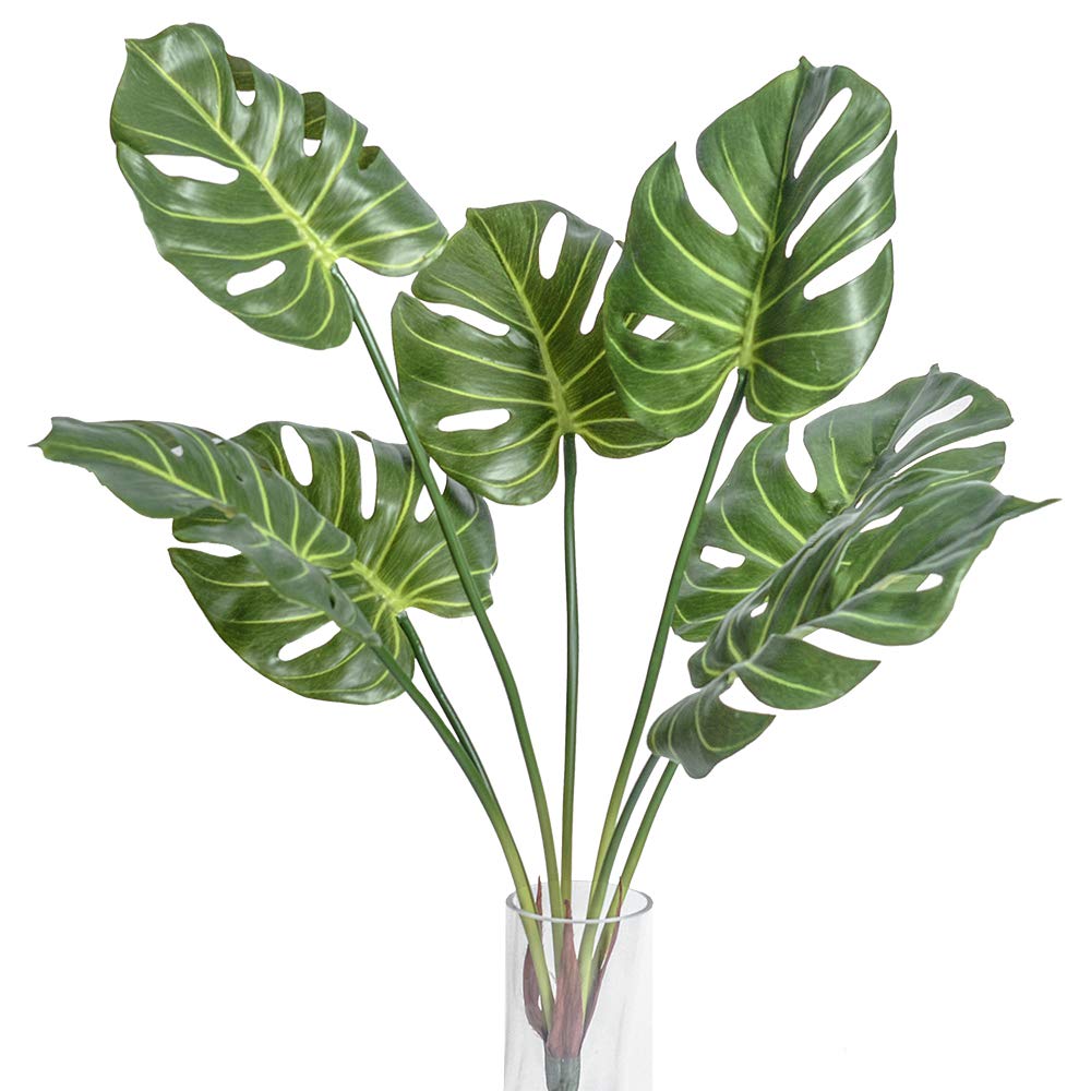 Buy Artificial Palm Tree Leaves Fake Monstera Deliciosa Faux Palm Frond