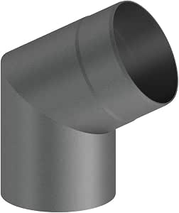 Tubo della stufa angolo Set 120 mm Grigio Legno e lucidati cuciture
