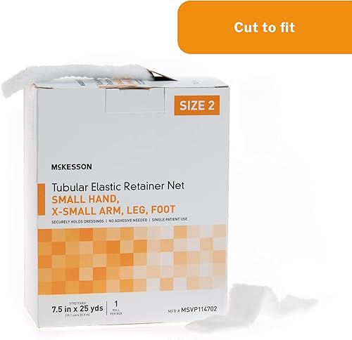 Miniatura 6 de McKesson Red de retención elástica tubular, no estéril, mano, brazo, pierna, pie, tamaño 2, 7 12 pulgadas x 25 yardas, 1 unidad, 1 paquete