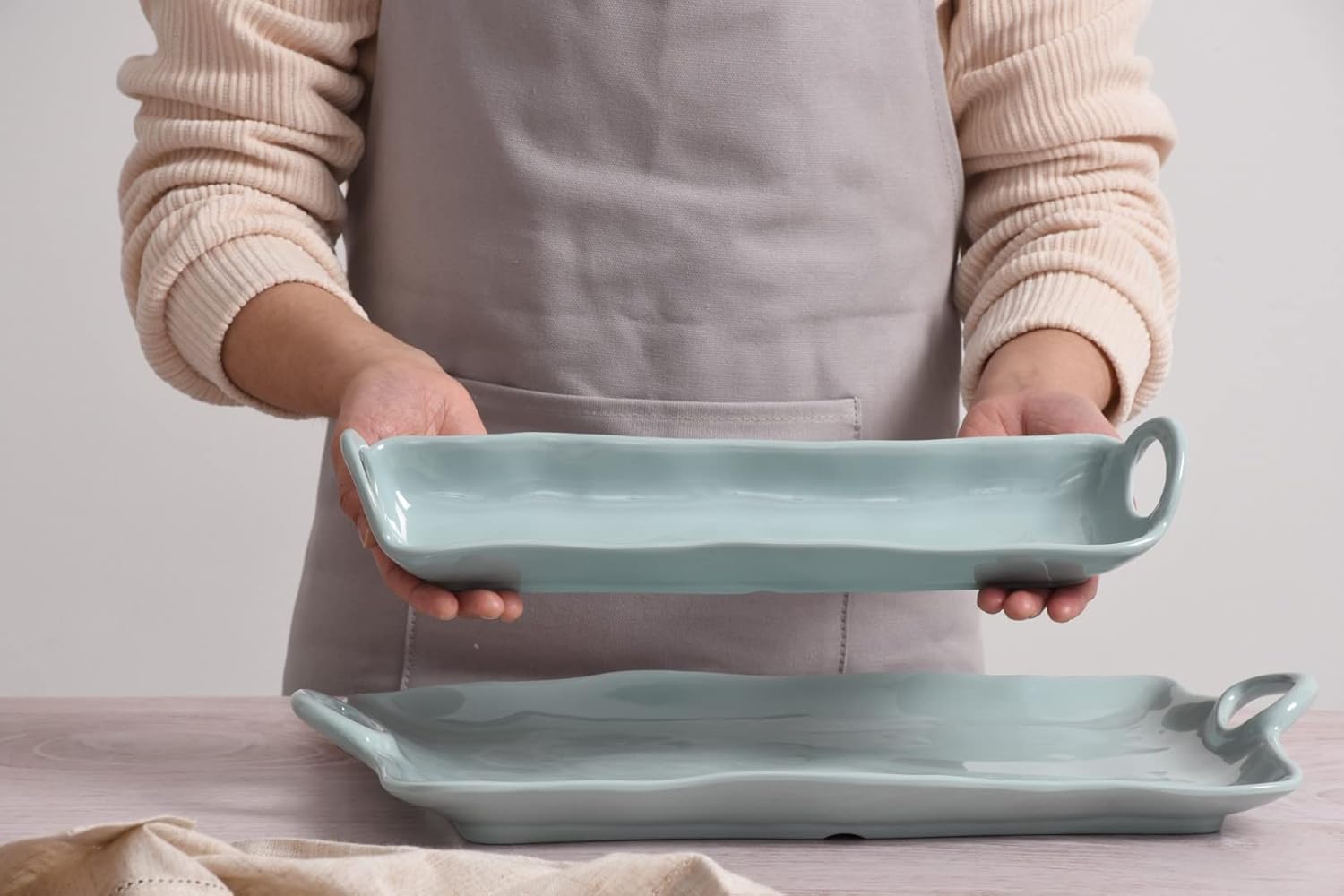 Pampa Bay Shatterproof Melamine Cracker Tray, 14.3 x 3.3 Inch, Food, Freezer, Dishwasher Safe, Aqua - Image 8