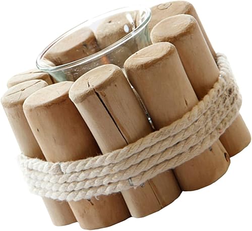 1 juego de candelabros de madera titular de la vela de escritorio Decoración de escritorio Decoración para Salas de Casa Portavelas Centro de mesa