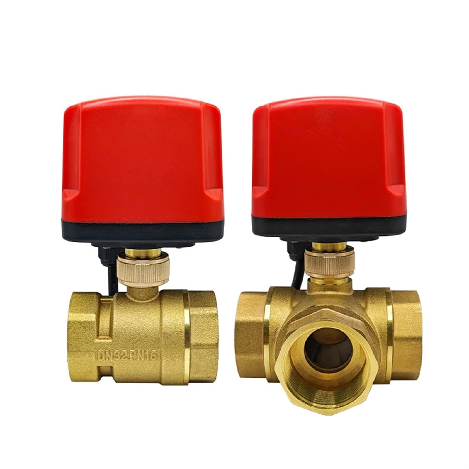 VSPPJYFG DN15-DN50 Motorized Ball Valve 2-Wire/3-Wire Waterproof IP65 2-Way/3-Way Electric Water Valves Female Thread 12V 24V 220V(2-WAY-DC24V-CR04,DN15)