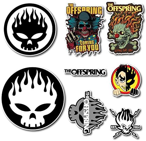 Platinum Stuff The Offspring Sticker Set Pack Rock Band Decal for Car Window, Bumper, Laptop, Skateboard, Wall, ETC. Set-001