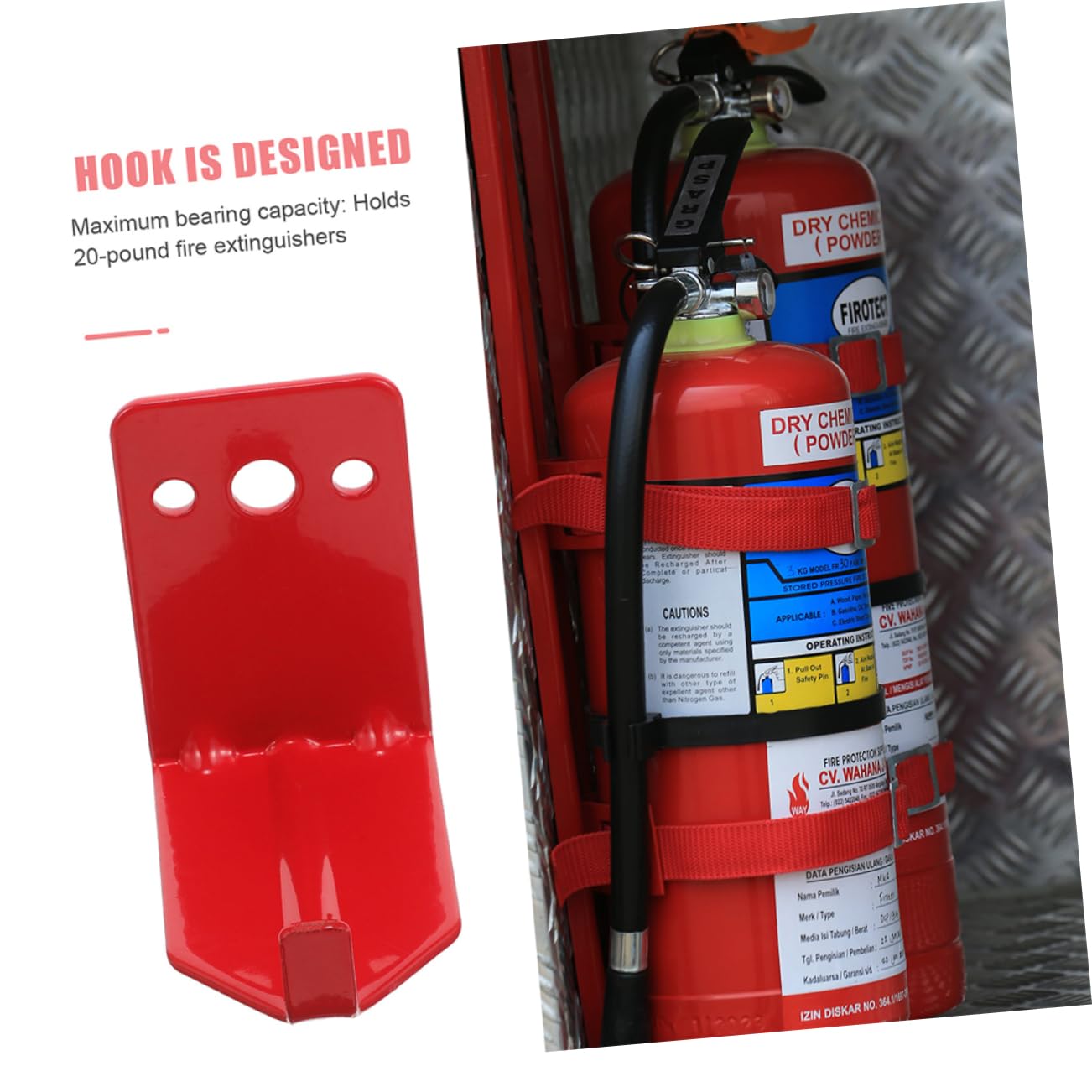 SHINEOFI 2 Juegos Soporte de Extintor de Incendios Montaje Pared Incluye Accesorios Resistente y Funcional Oficinas Vehículos