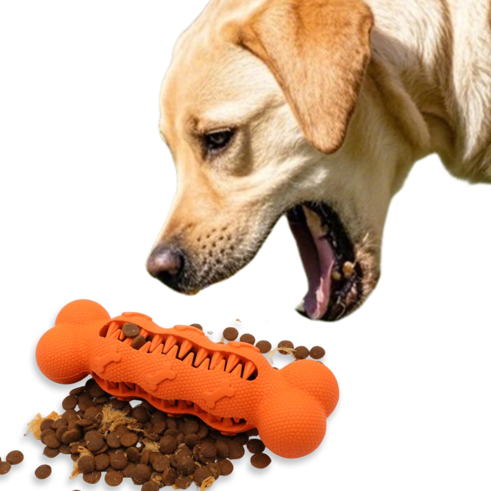 LaRoo Interactive Treat Dispensing Dog Toy, Chew Toy, Durable, Cleans Teeth