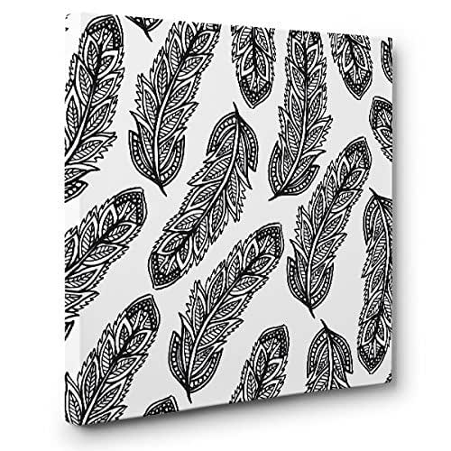 Black And White Feather Wall Art Home Décor Handmade Products
