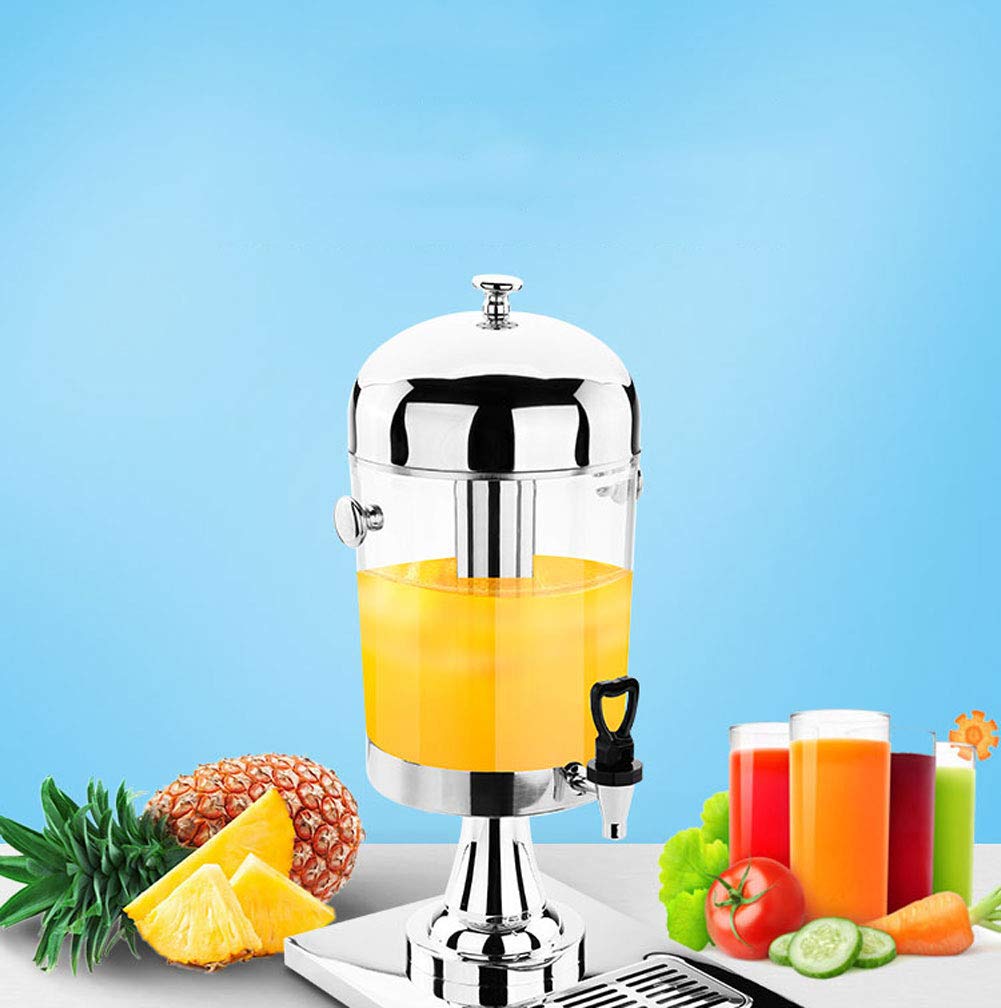 Dispensador de bebidas, dispensador de bebidas resistente para zumos fríos, bebidas comerciales, acero inoxidable, desayuno, bufé, bares, hoteles