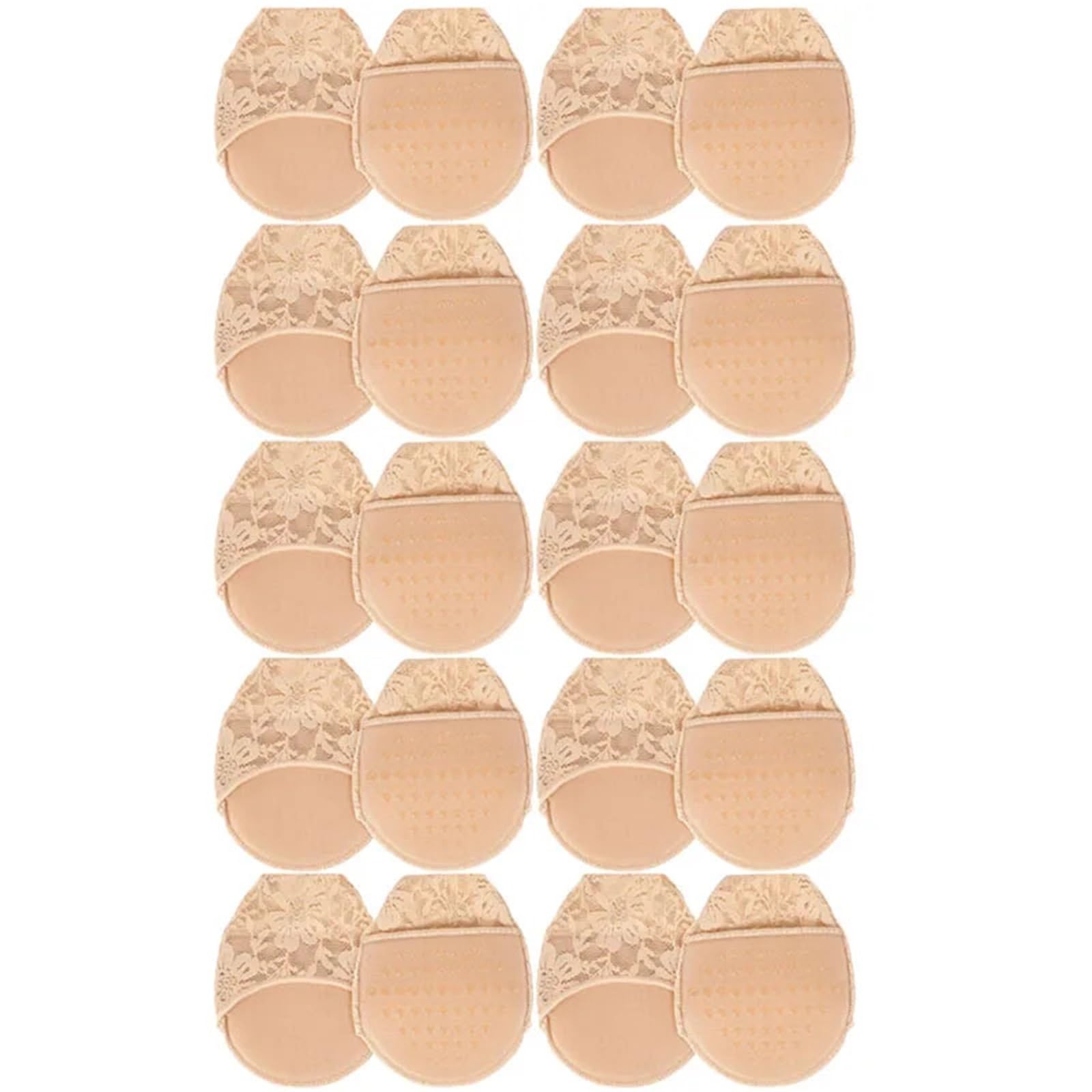 Coussin antidérapant en silicone pour talons hauts : 10 paires de demi-semelles