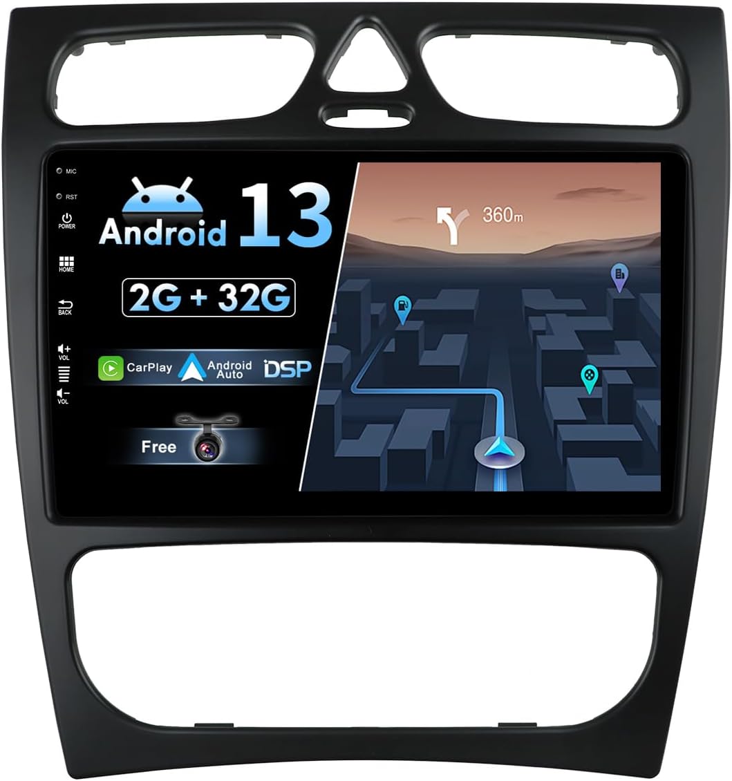 Autoradio Android 13 Pour Mercedes (W169, Vito, Sprinter…) – Écran 9 Pouces, 2Go/64Go, CarPlay/Android Auto, GPS, WiFi