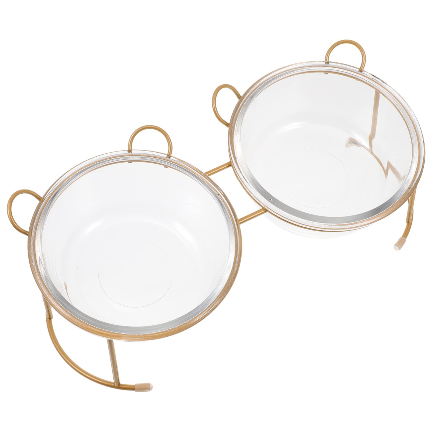 Mipcase Ciotola per Gatti con Supporto in Ferro Ciotola per Cibo per Gatti in Vetro Lucidato Design Unico e Antiscivolo Comoda per Animali Domestici