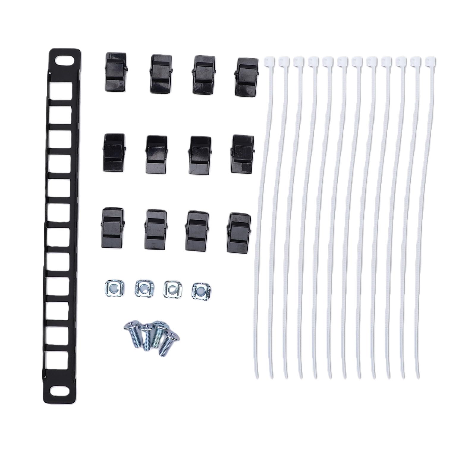 Panneau de Brassage 12 Ports 0,5U CAT6 avec 12 Coupleurs Passe-partout pour Support Mural D'armoire Réseau de Support de Serveur de 10 Pouces