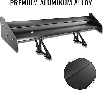 180 X-Wing Fury + Diamir + シール + クランポン VEVOR Double Deck GT Wing Spoiler 53Inch Black Universal