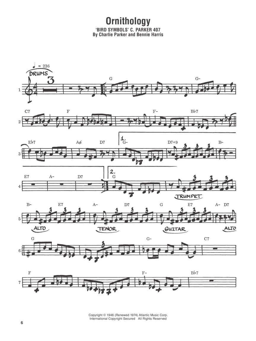 Charlie Parker Omnibook: C Instruments Edition, Transcribed Solos with Downloadable Audio