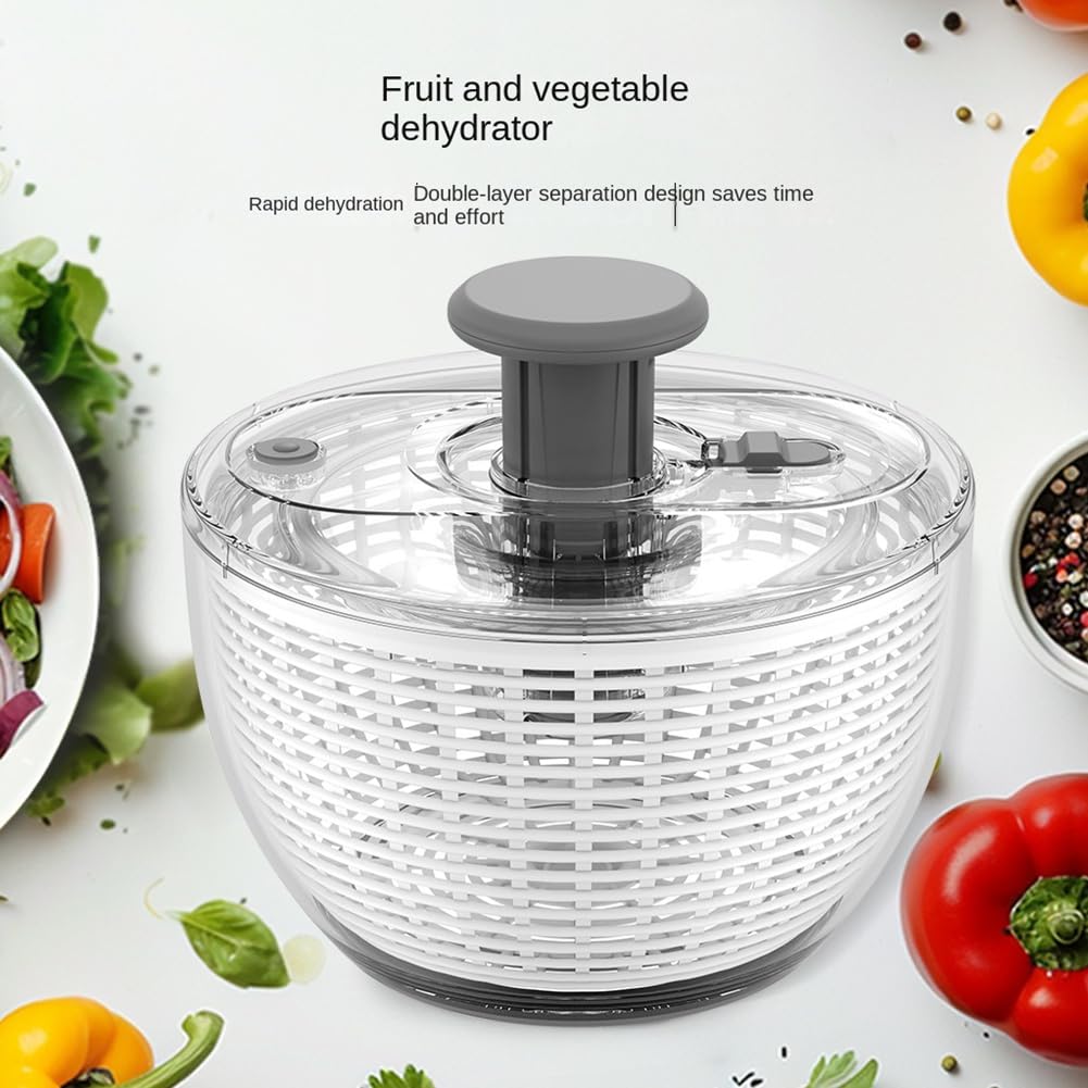 Deshidratador, Centrifugadora de Lechuga, Lavadora de Frutas, Tazón para Lavar Frutas con Colador, Limpiador de Verduras, Limpiador de Ensaladas, Lavadora de Lechuga