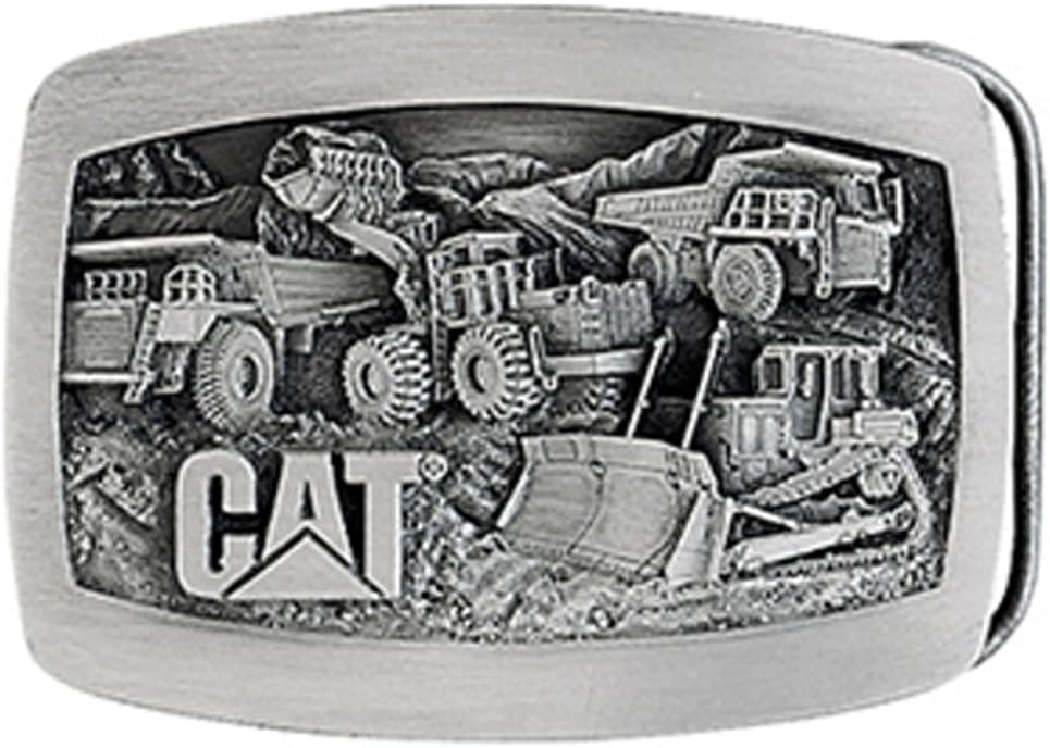 Caterpillar Equipment Machines Pewter Belt Buckle