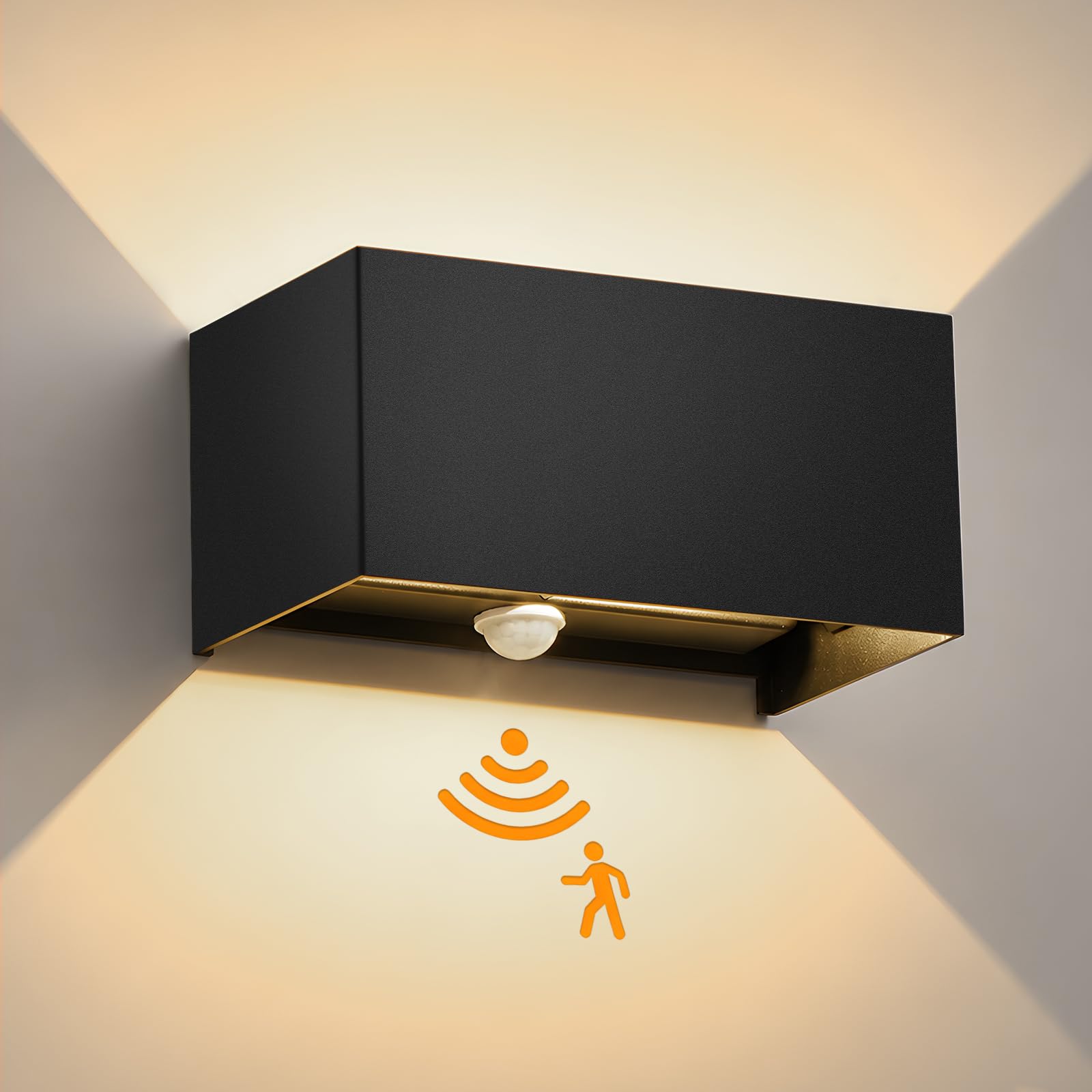 LED Wandleuchte Innen/Aussen, Außenlampe mit bewegungsmelder
