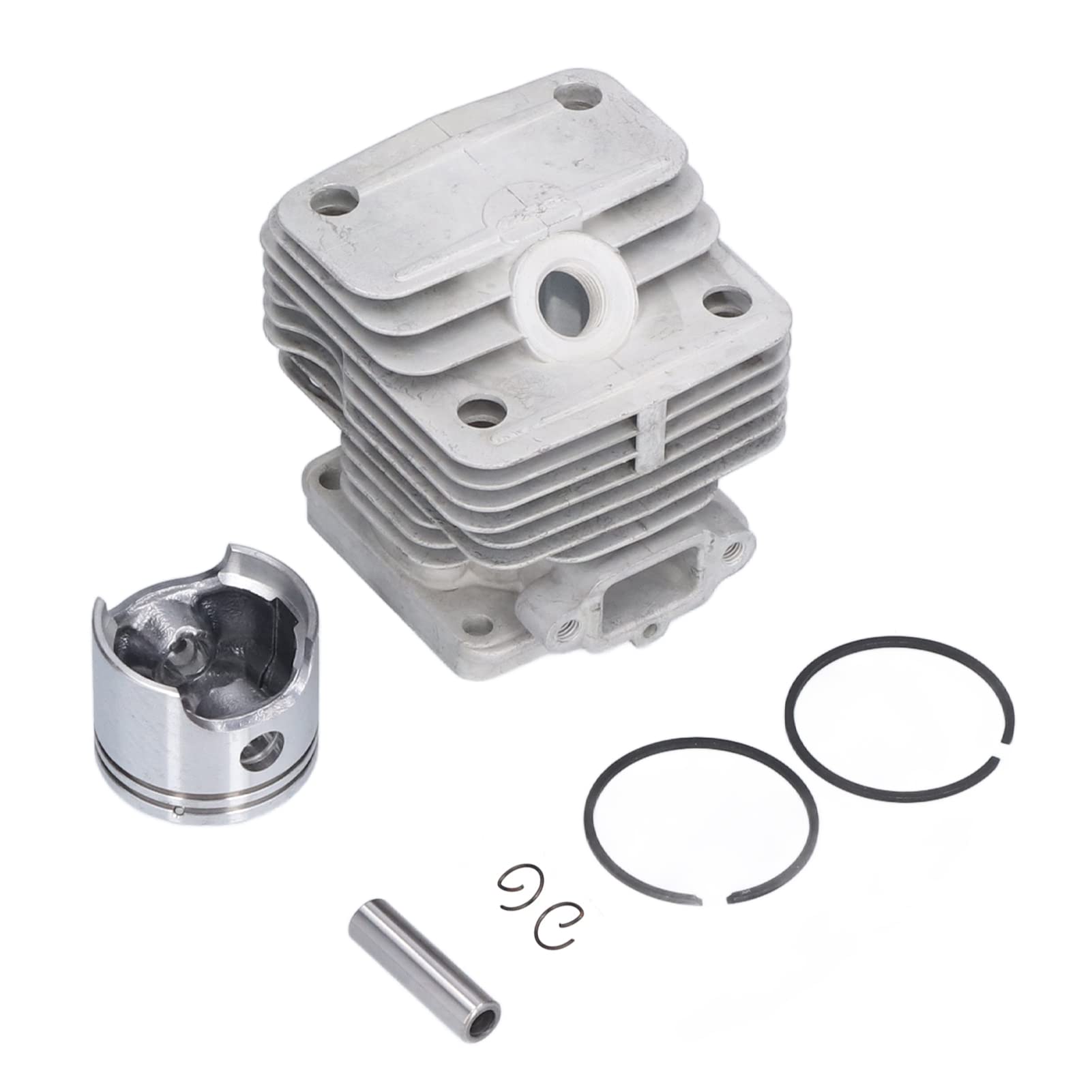 Kit Pistone Testata Cilindri da 40 mm per Decespugliatore 42 44 Set Cilindro in Metallo per Motosega Anelli per Spinotto Pistone Anelli Elastico per Motosega